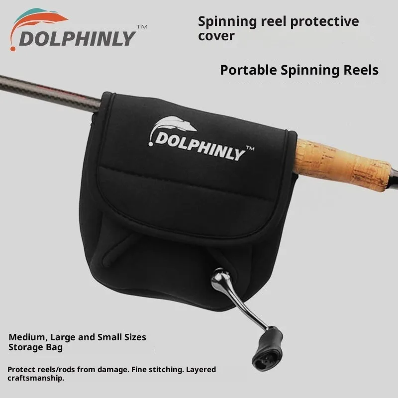 QAJTAO Luya Waterdrop rueda giratoria bolsa de almacenamiento bolsa de rueda de pesca paquete varilla cinturón cubierta protectora tapa de varilla bolsa de rueda de tambor - imagen 4