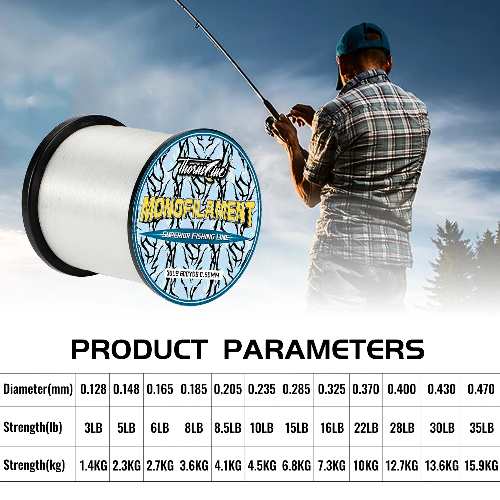 pesca pesca accesorios accesorios de pesca hilo trenzado pesca hilo pesca fluTHORNSLINE 1000m accesorios de sedal novedades kit de pesca de cola de pelo redecilla MONOFILAMENT para productos de sedal de pesca de nailon - imagen 2