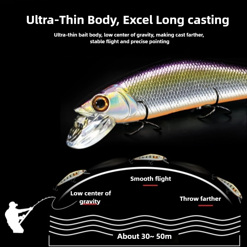 7/9,5/14,5g Smith D-contact pececillo hundido 63/72/85mm Señuelos de pesca de corriente Artificial para carpa grande trucha arcoíris lubina de boca grande - imagen 4