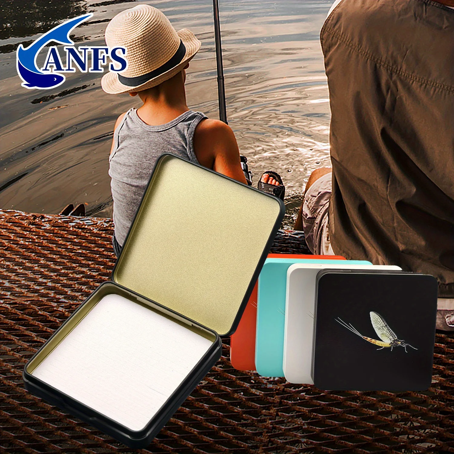 Caja Metálica ANFS para Moscas – Pesca en Agua Dulce y Mar