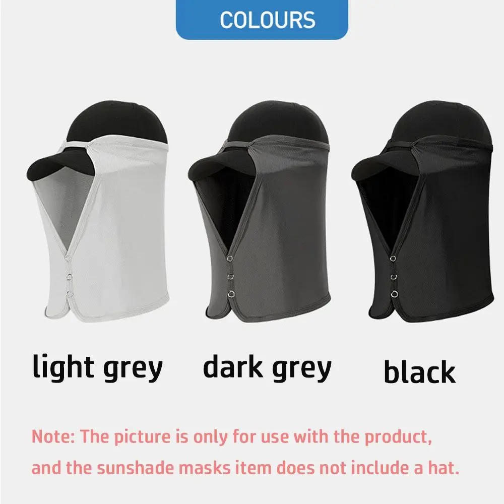 Cubierta facial de seda de hielo de alta calidad, gorro de pesca Unisex, sombrilla, máscaras, visera de protección UV, sombreros al aire libre, Golf, senderismo - imagen 5