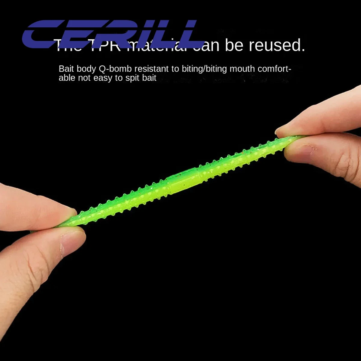 Ceril-señuelo de pesca suave con sonajero de vidrio, gusano Senko flotante, 7cm, cebo Artificial TPR, lubina, trucha, Swimbait, lote de 5 unidades - imagen 5