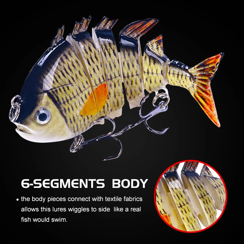 Wobbler segmentado 6 cuerpos – Crankbait hundimiento lento - imagen 3