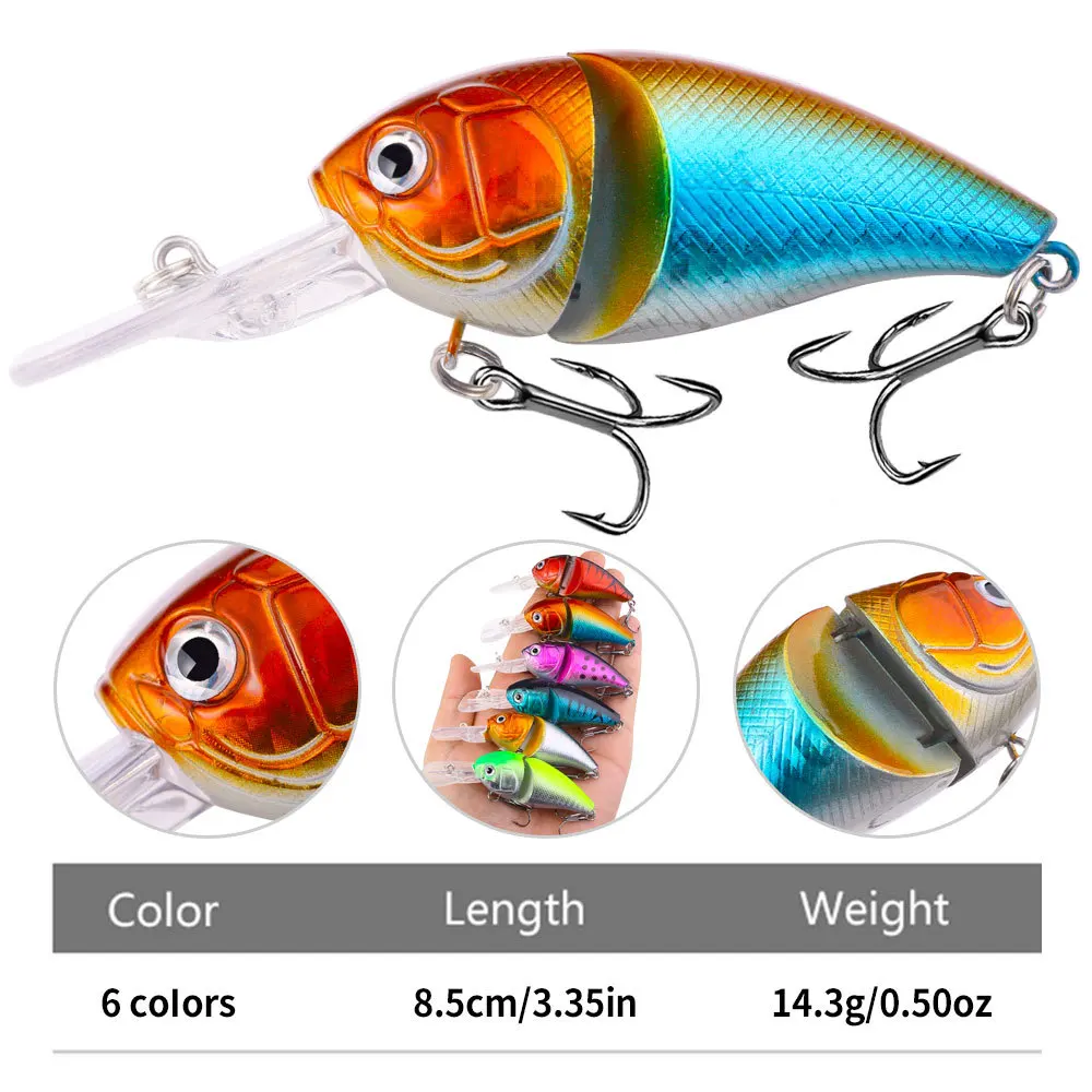 Señuelo Crankbait artificial – Pececillo cebo duro para lucio y carpa - imagen 2