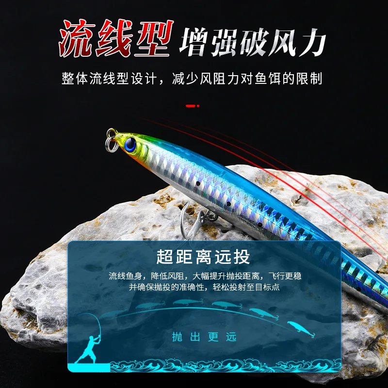 Señuelo de pesca superfundición superior, cebos duros de calidad, acción profesional, aparejos de pesca que se hunden, 125mm, 28g - imagen 4