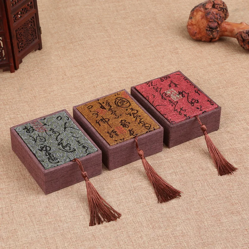 Mini anillo de hojalata de estilo chino, caja para pendientes, regalo, joyería, caja de lata, almacenamiento, tambor cuadrado, caja de hojalata, organizador de cajón - imagen 2