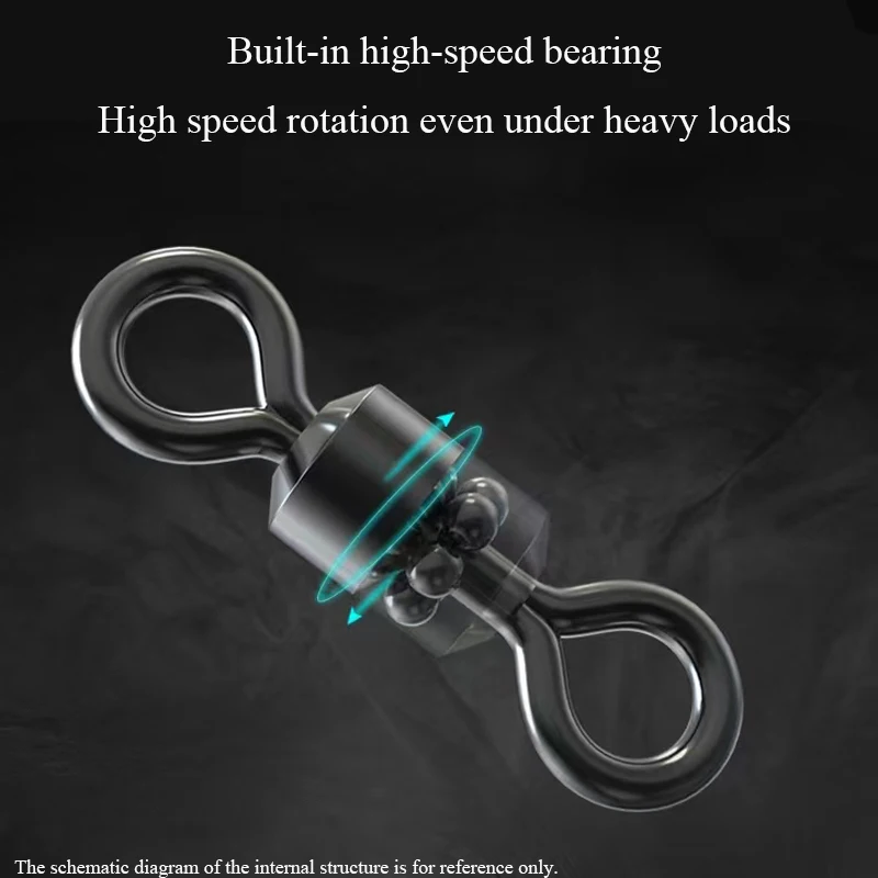 20/100 Uds. Rodamiento de barril de pesca, anillo sólido giratorio, conector de señuelos LB, accesorios de aparejos de pesca de 17 tamaños, herramienta para peces - imagen 3