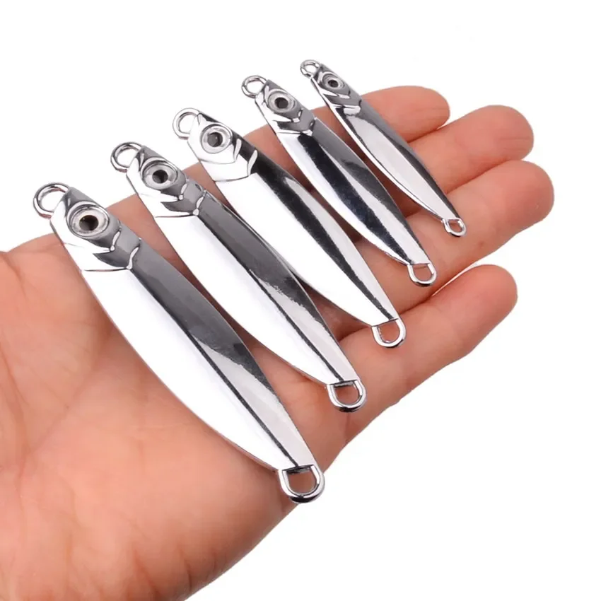Nueva plantilla de Metal, cuchara de Jigging, 7g, 10g, 20g, 30g, 40g, 60g, 100g, plantilla de fundición a tierra, señuelo de lubina, cebo Artificial, aparejos de pesca - imagen 4