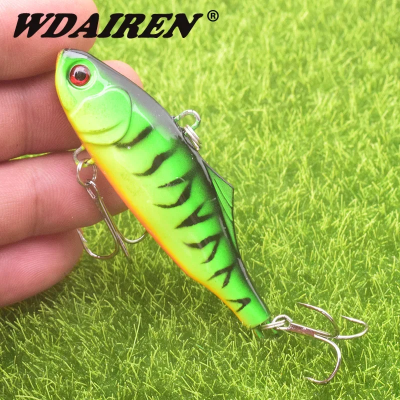 Señuelo de Pesca con vibración de hundimiento rápido, cebo duro VIB de 70mm y 23g con anzuelo triple, Wobblers, aparejos, Crankbait, 1 ud. - imagen 3