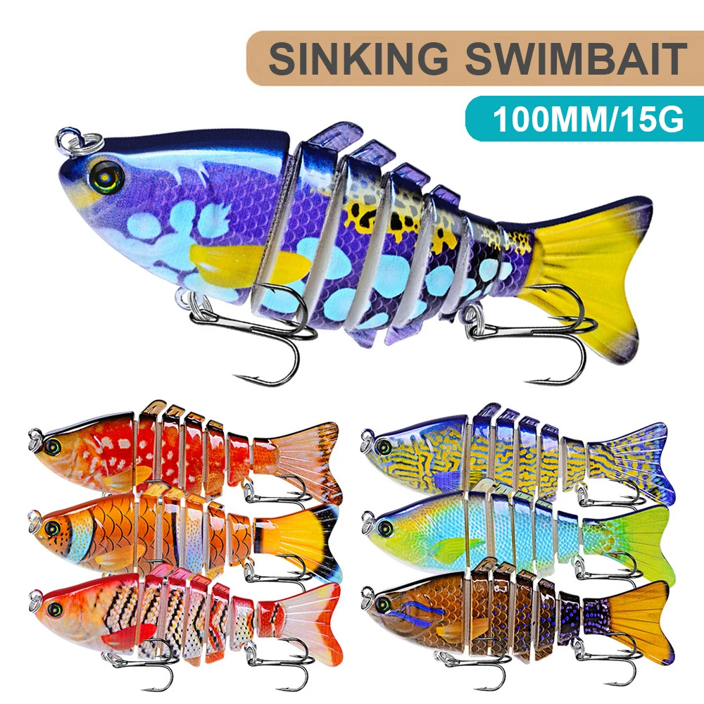 Señuelos de Pesca que se hunden Swimbait, cebo duro Artificial, accesorios de pesca, Lucio, lubina, DJY102, 10cm, 15g - imagen 2