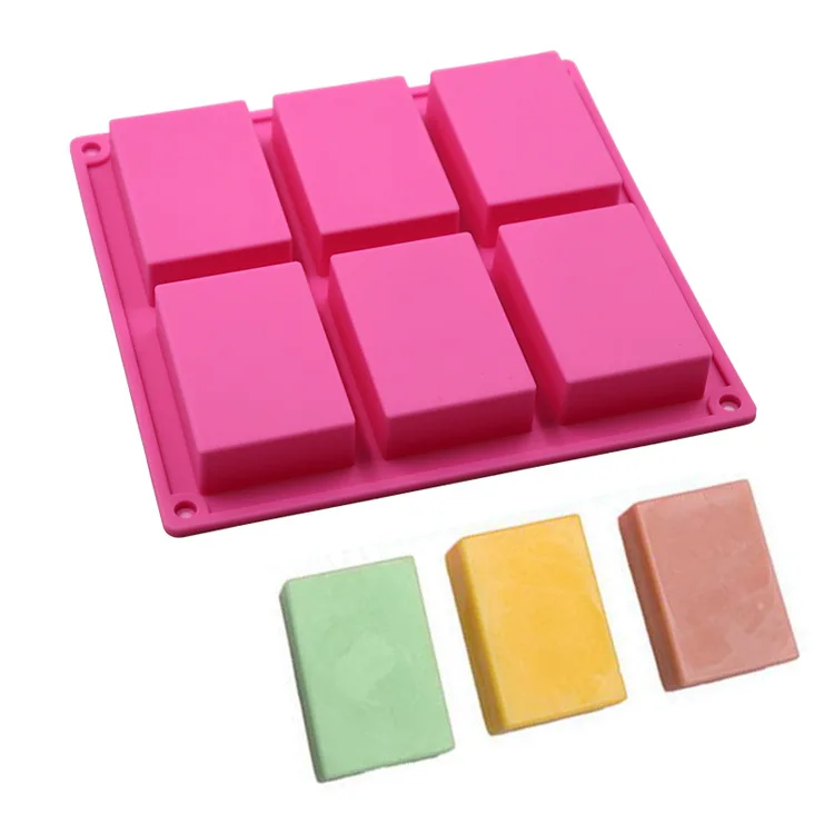 Molde de silicona rectangular para jabón artesanal en frío - imagen 4