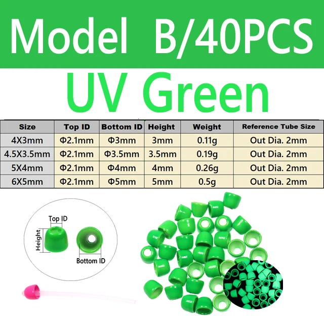 B 40PCS Green