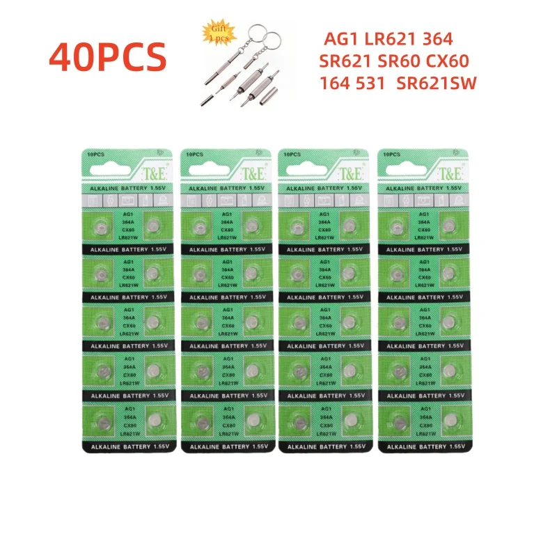 Pila botón AG1 LR621 1,5V alcalina compatible SR621 para reloj - imagen 3