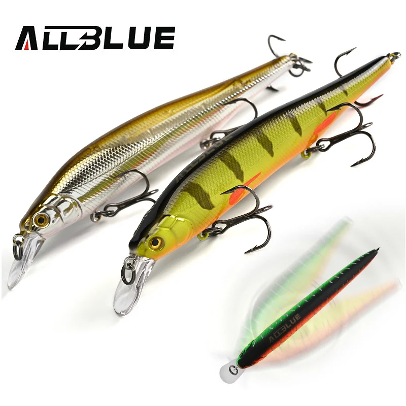 ALLBLUE KITETSU 115SP Wobbler-señuelo de pesca suspendido, 115mm, 15,4g, pececillo de plástico duro, perca para lubina, aparejos de cebo Artificial - imagen 3