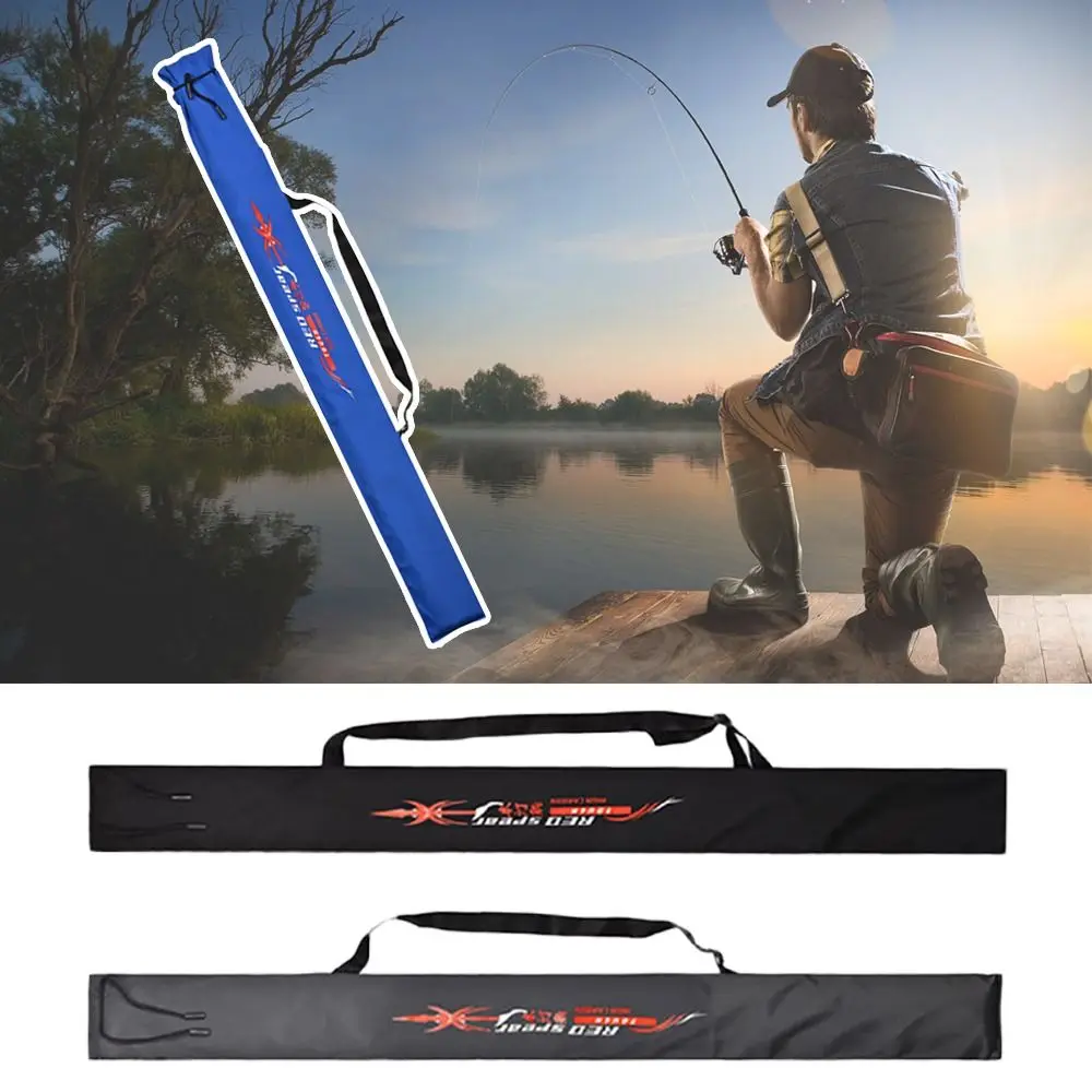 Bolsa de almacenamiento de aparejos de pesca portátil plegable, bolsa multifuncional de gran capacidad para caña de pescar, bolsa de lona para caña - imagen 5