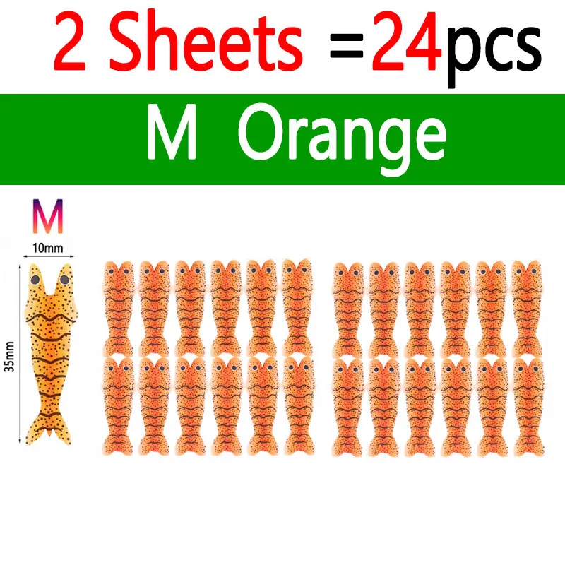 2 Sheets Orange M