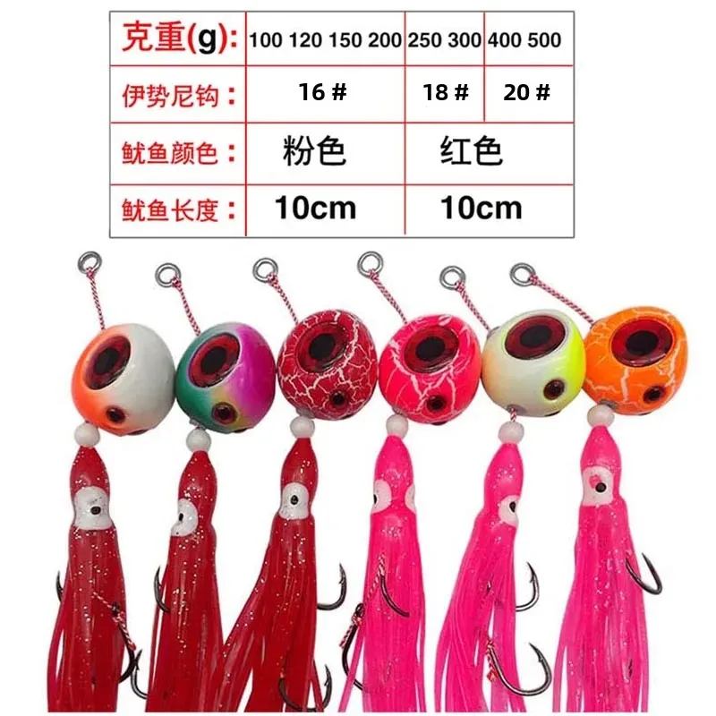 Ley Glow Jig Luminoso Calamar con anzuelo doble para pesca de calamares - imagen 4