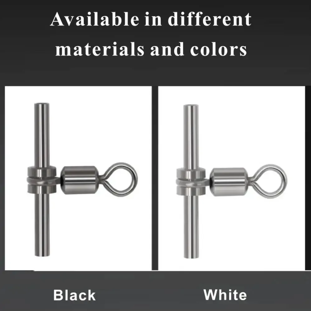 50 Uds. Conector giratorio de pesca de 3 vías, grúa de línea cruzada, giratorio de acero inoxidable, anzuelos de pesca, conector de señuelos - imagen 3