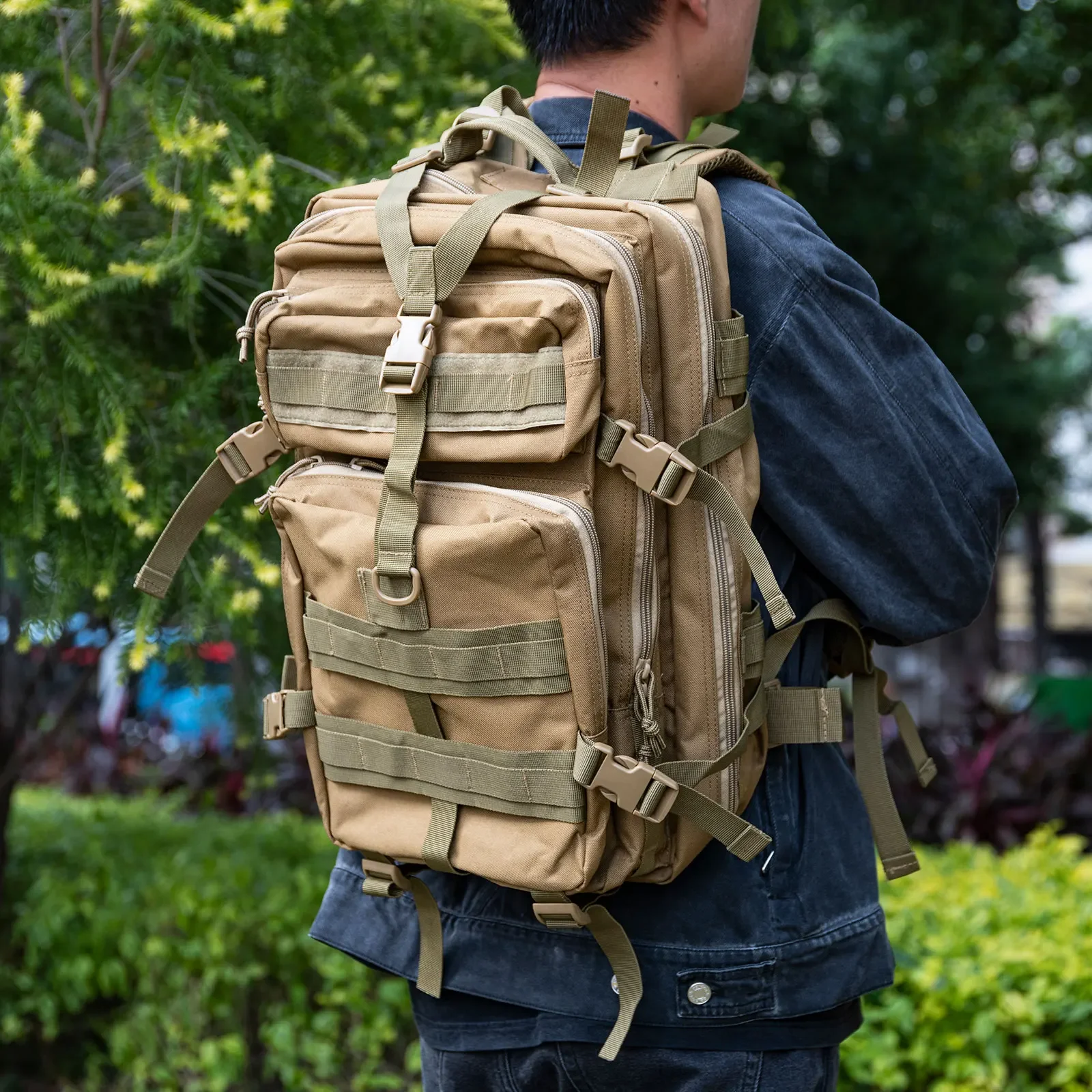 Goture-mochila de aparejos de pesca de 45L, almacenamiento de equipo de pescado, Camping, senderismo, ciclismo al aire libre, bolsa de pesca con mosca, bolsa multifuncional