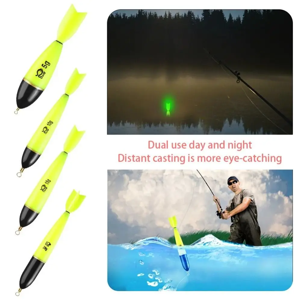 Flotador de pesca de plástico de espuma luminosa ABS, flotador de pesca nocturno, palo de luz, flotadores llamativos para pesca en roca, mar, Océano - imagen 3