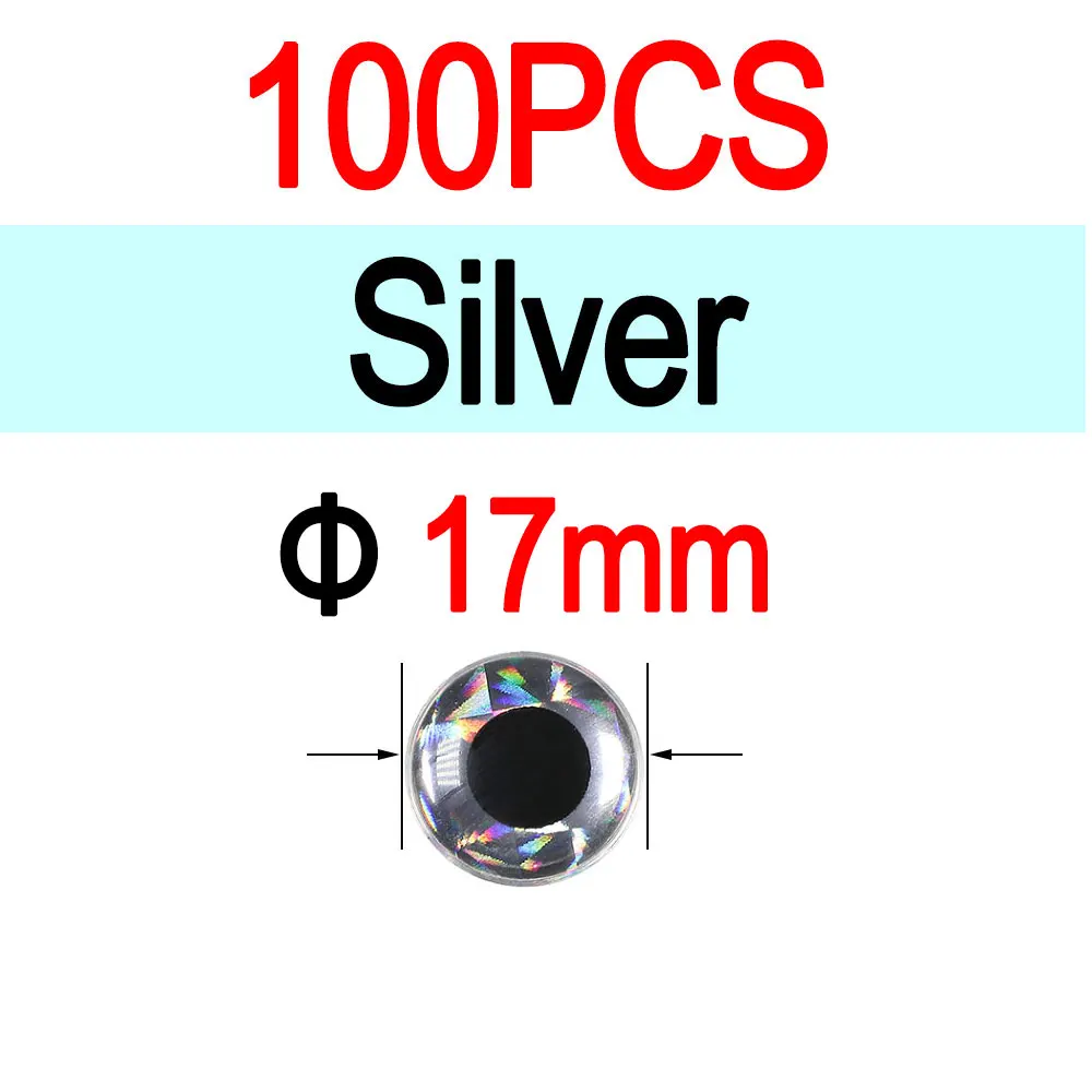 17mm Silver 100pcs