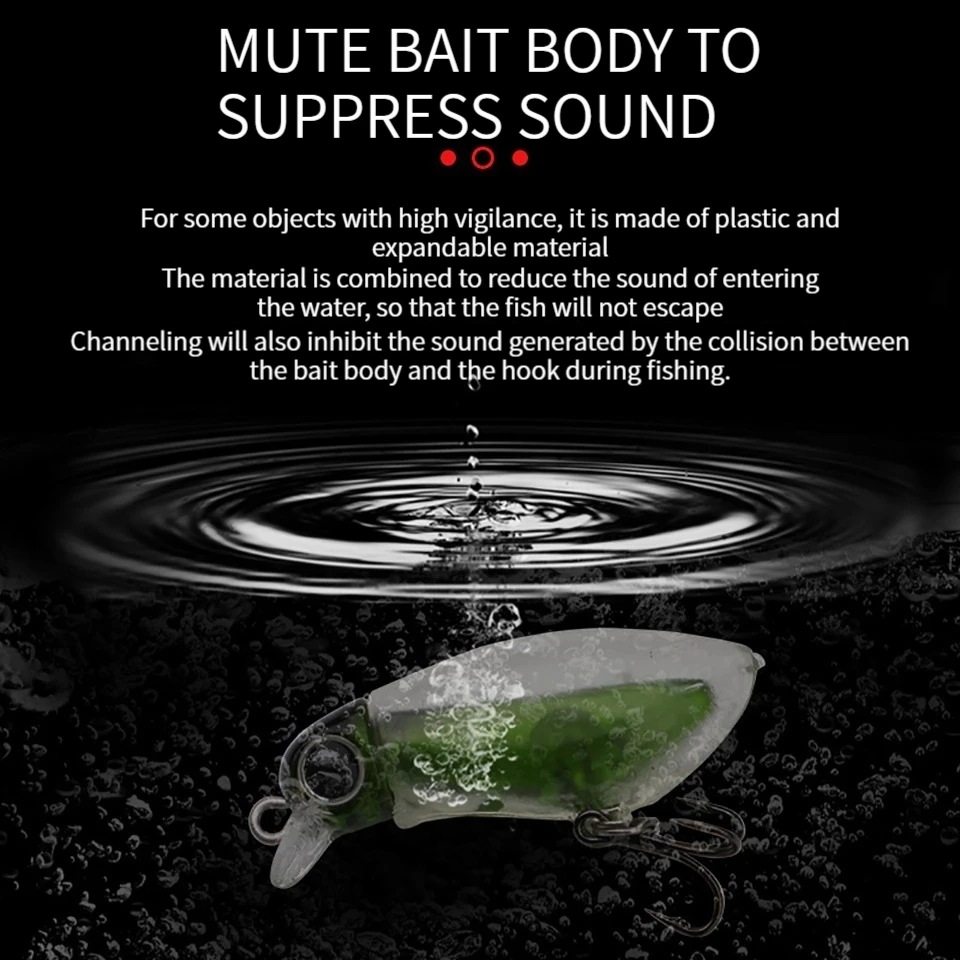 WALK FISH-cebo de insecto para pececillo, 40mm/2,3g, cuerpo de plástico suave, señuelo de pesca Artificial, trucha, Mini Micro Wobblers, señuelo de pesca - imagen 5