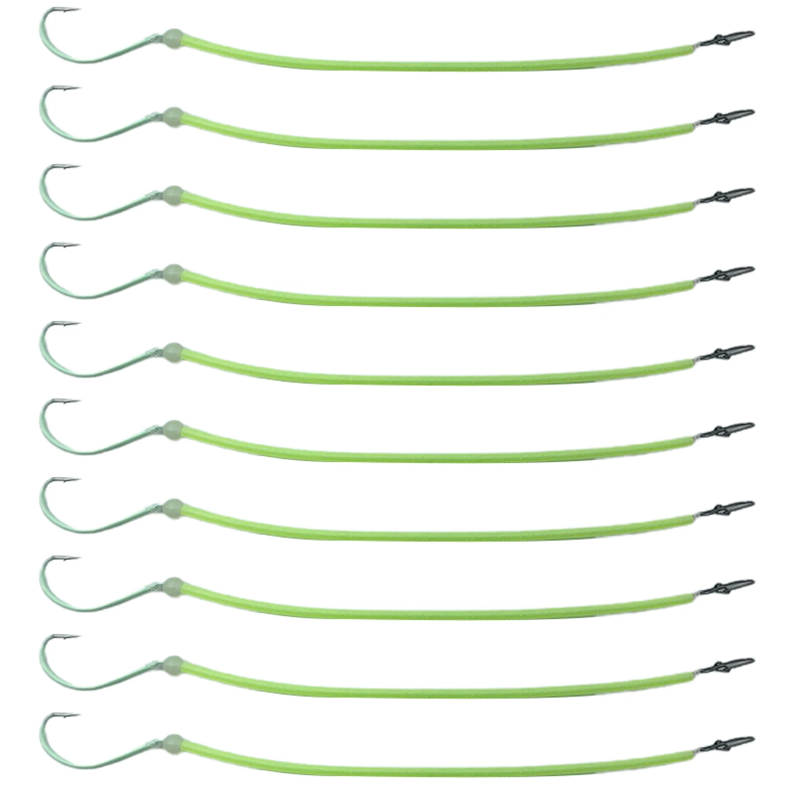 Anzuelo de pesca luminoso con púas, gancho alto, 12-18 #