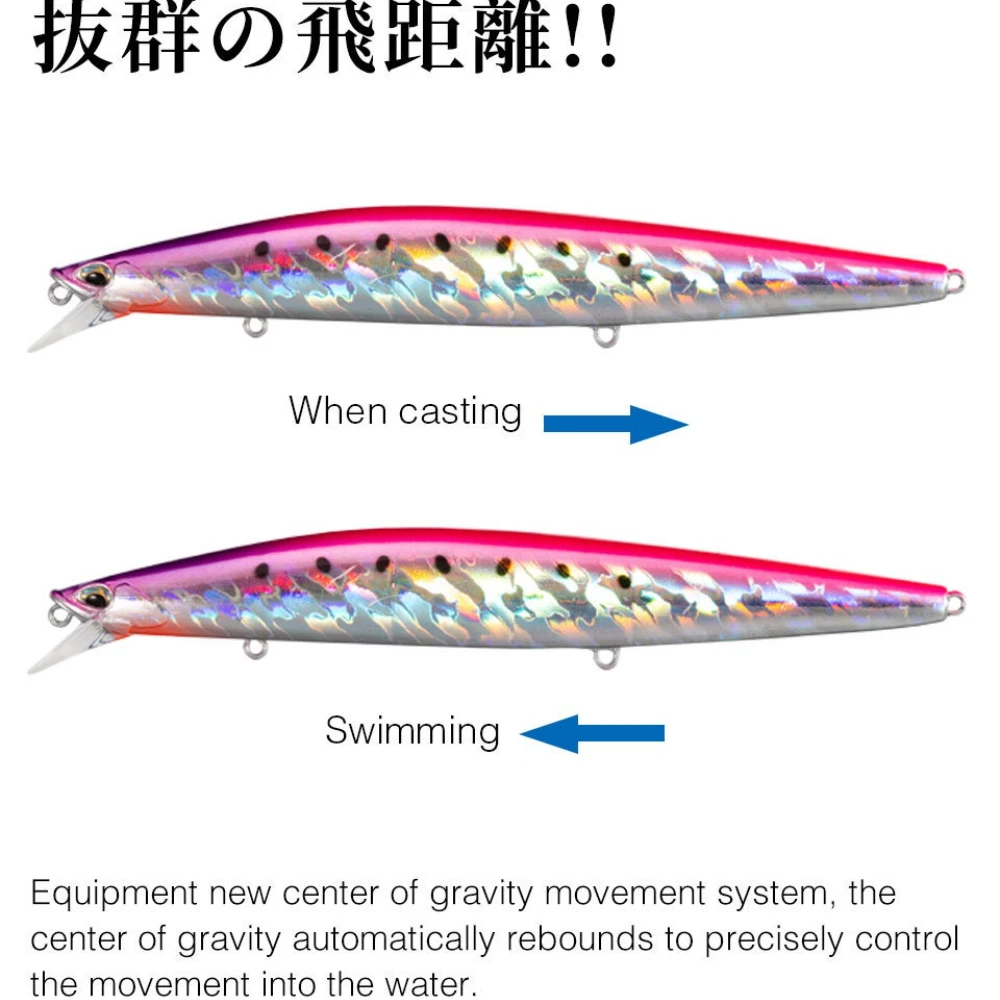 1 Uds 140mm 26g Ultra larga fundición agua salada hundimiento Minnow Tungaten peso señuelo de pesca lubina cebo Artificial lubina aparejos - imagen 5