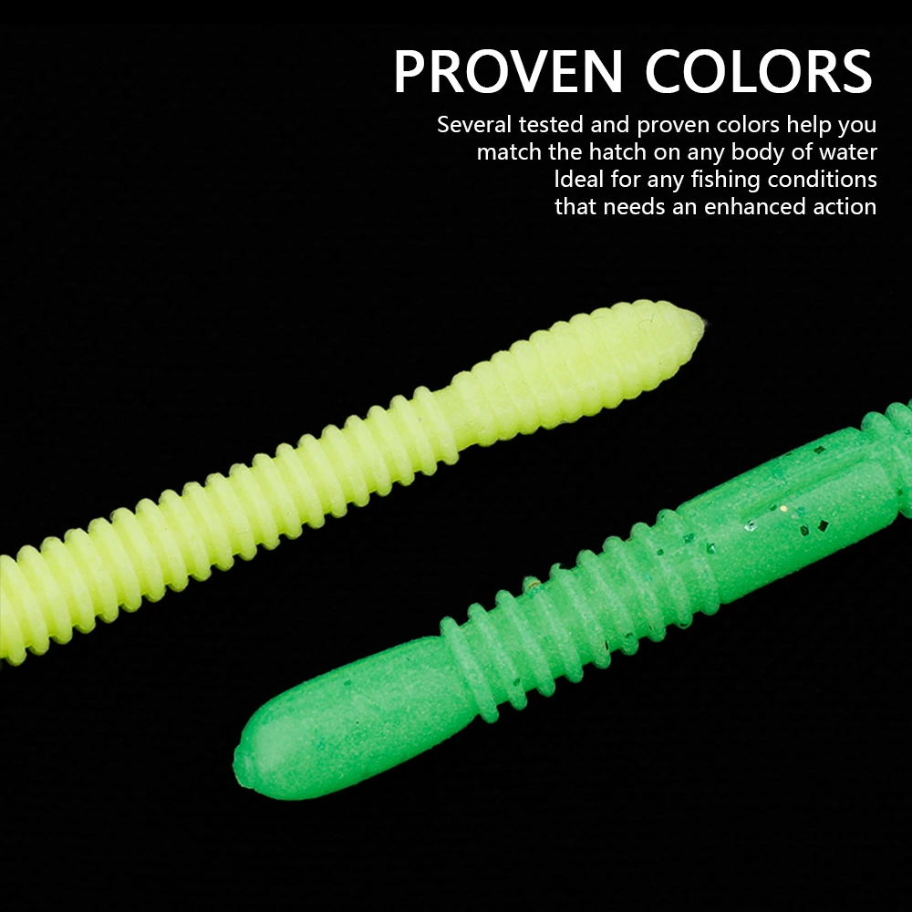Hanlin-Juego de Señuelos de Pesca de gusano de tierra, cebo Artificial de silicona suave, gusanos, olor a pescado, aparejos de Pesca, 12,5 cm, 4,5g, 8 unidades por juego - imagen 4