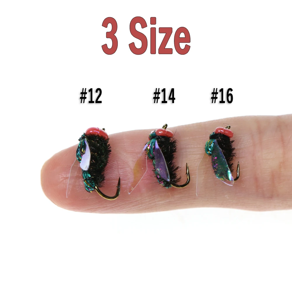 WIifreo, 8 Uds., botella realista, moscas de pesca con mosca, moscas biónicas artificiales, señuelo para insectos para pesca de lubina, señuelo para trucha, cebo de carpa - imagen 5