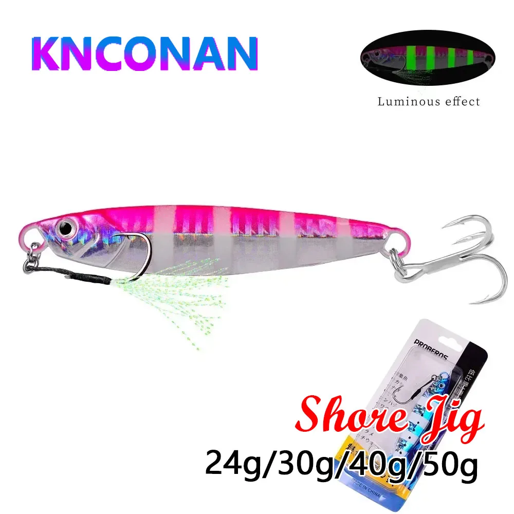 Cuchara Jigging luminosa de metal para lubina - Señuelo artificial