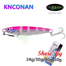 Cuchara Jigging luminosa de metal para lubina - Señuelo artificial