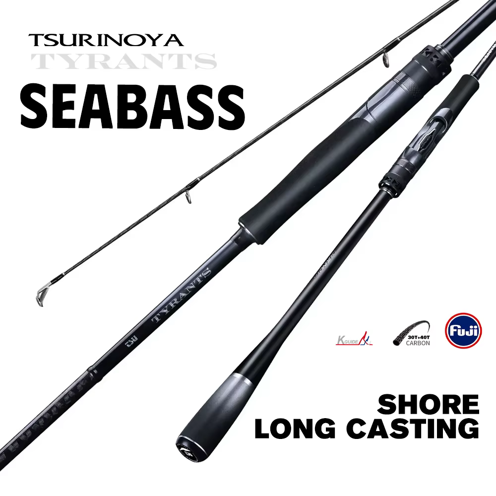 TSURINOYA TYRANTS Caña de Pescar Carbono para Lubina Barracuda
