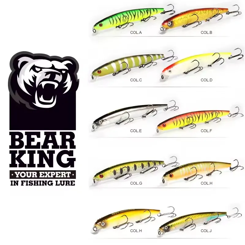 BEARKING 14cm 22g nuevo equipo de pesca caliente brillo señuelos minnow manivela sistema de peso de tungsteno wobbler cebo isca artificial - imagen 4