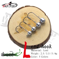 Walk Fish Jig Head Anzuelo para gusano suave cebo duro