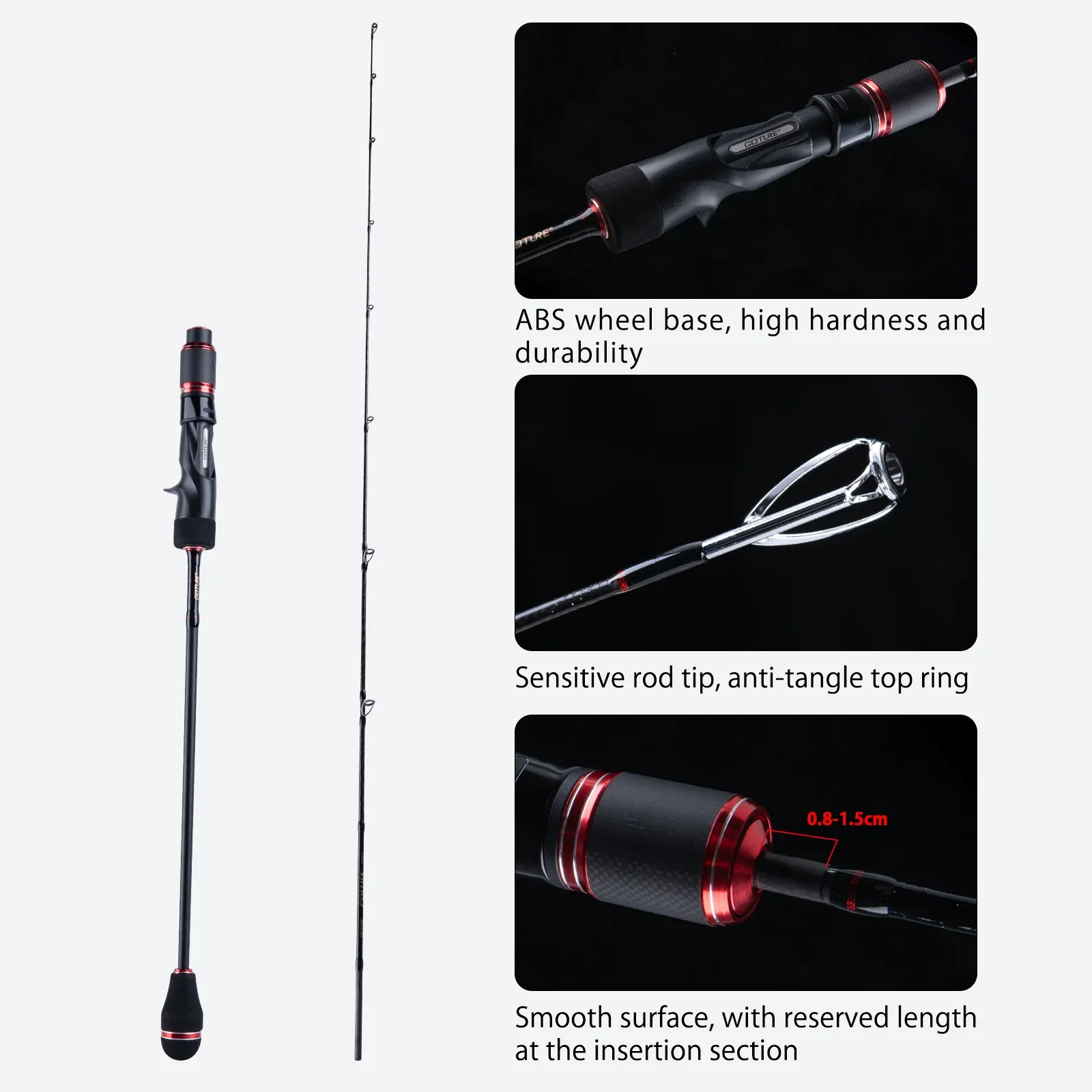Japan POLLUX Slow Jigging Fishing Rod 1.83M 1.98M Seabass Spinning Casting Rod Full Fuji Guide Ring M/ML/MH Power for saltwater - imagen 4