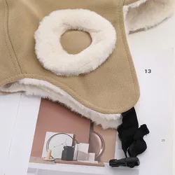 Sombrero de bombardero terciopelo antiviento protege oídos unisex
