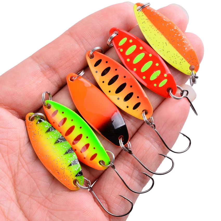 Aorace 1 Uds cuchara giratoria de Metal señuelo de pesca de trucha cebo duro lentejuelas ruido Paillette cebo Artificial pequeño Spinner de lentejuelas duras - imagen 2