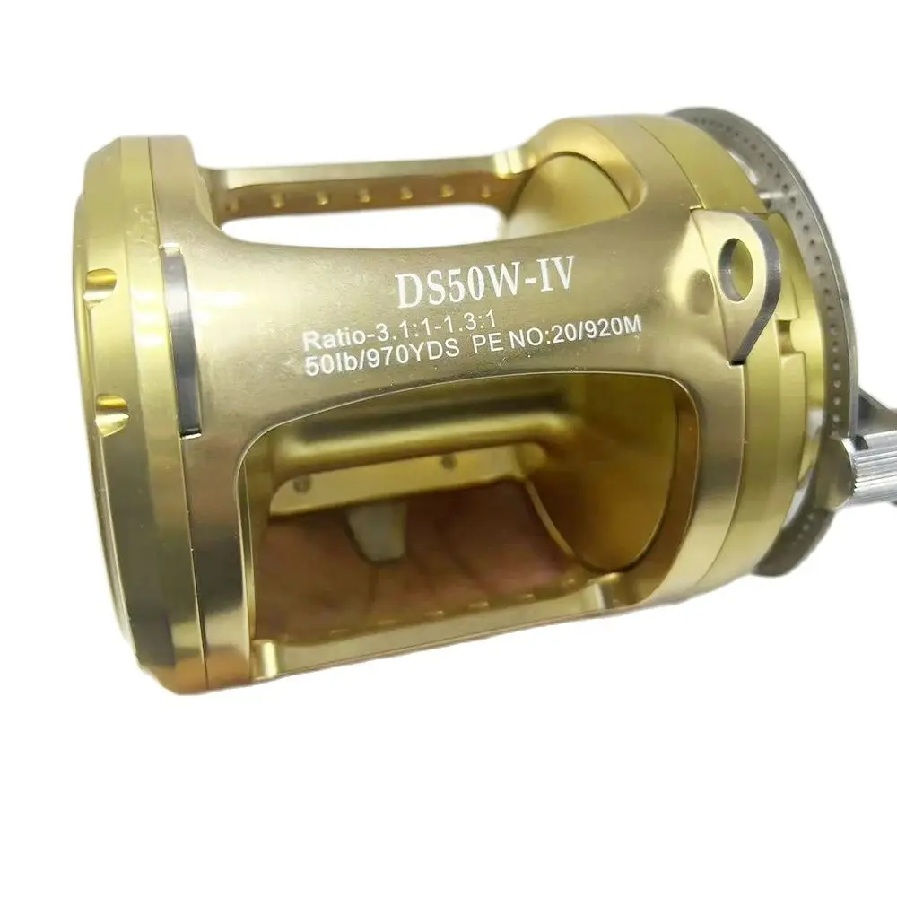 Pesca en el mar, Jigging bajo, 80W, tambores de envoltura grande, suministros de carrete, bobina de atún oceánico, productos de carrete, aparejos de freno de curricán profesionales 2023