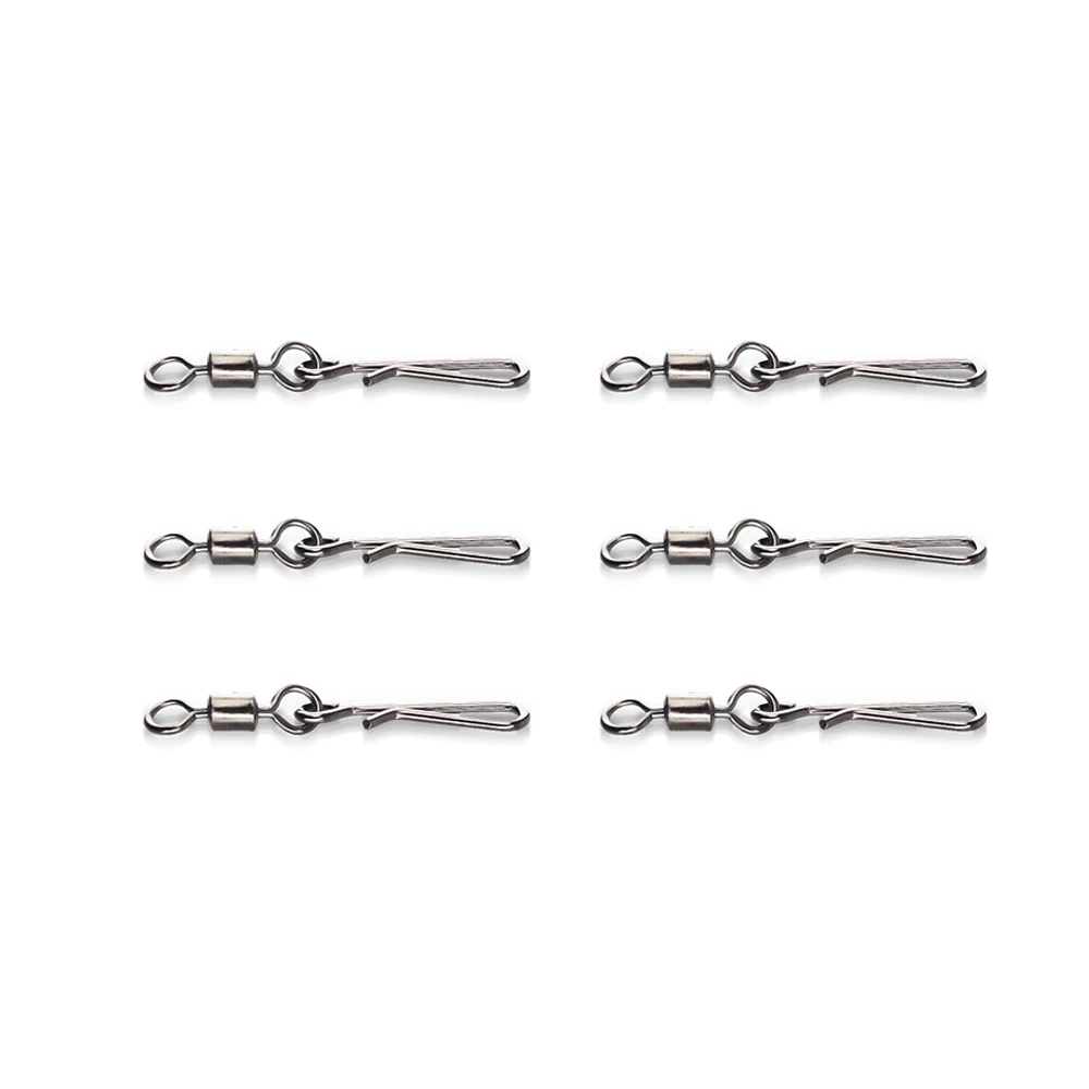 Pin conector de pesca giratorio de acero inoxidable con enclavamiento, anzuelo, señuelo, accesorios de pesca, 50 piezas - imagen 3