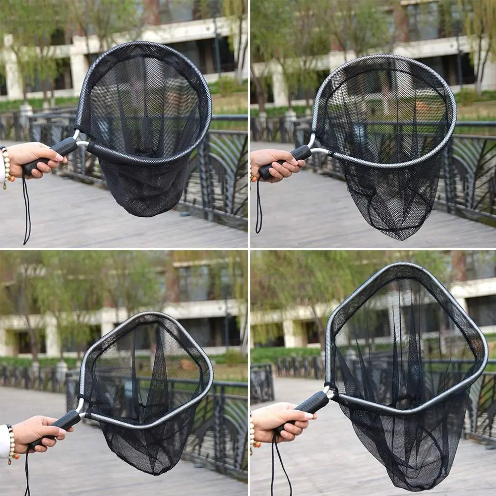 Marco de red de aterrizaje para pesca de trucha, trampa para moscas de malla de nailon para pesca, mango de poste de aleación de aluminio, equipo de pesca de carpa al aire libre - imagen 2