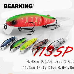 Bearking Señuelo de Pesca Wobbler – Perfil Minnow para Depredadores