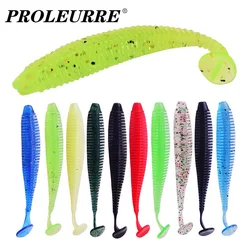 10 Uds Pesca camarones olor a pescado señuelo suave de silicona 9,5 cm 3g anzuelos Wobblers cebo aparejos para lubina carpa Artificial Swimbait ​
