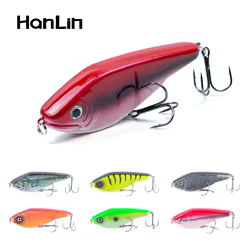 Hanlin Venta caliente 9 cm/26g Glide Jerkbait Popular Pike cebo Muskie señuelos señuelo de pesca sonajeros Artificial VIB Wobbler aparejos de lubina