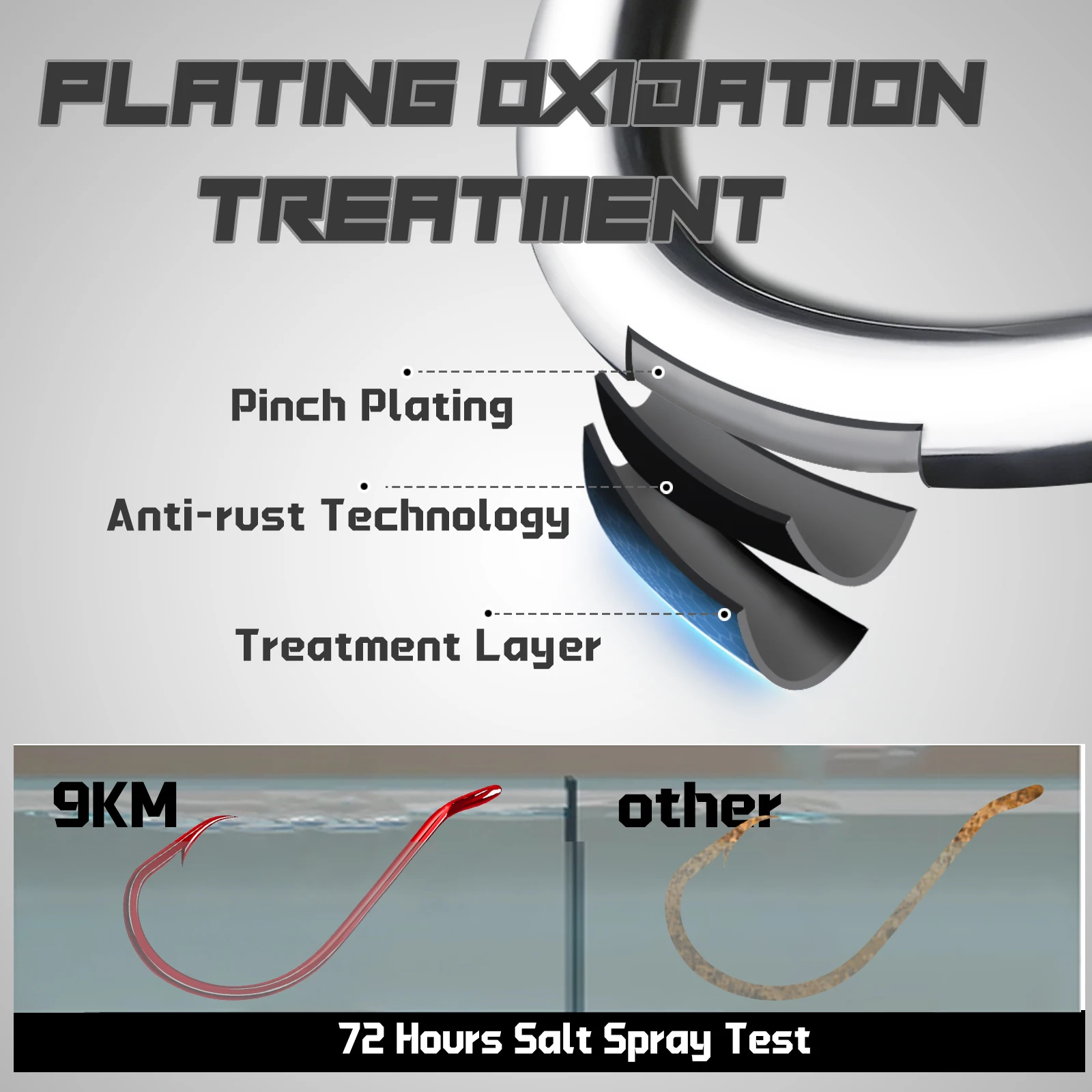 9KM 100 Uds anzuelo de pulpo rojo Extra fuerte versátil pesca anzuelo de cebo vivo para agua salada - imagen 4