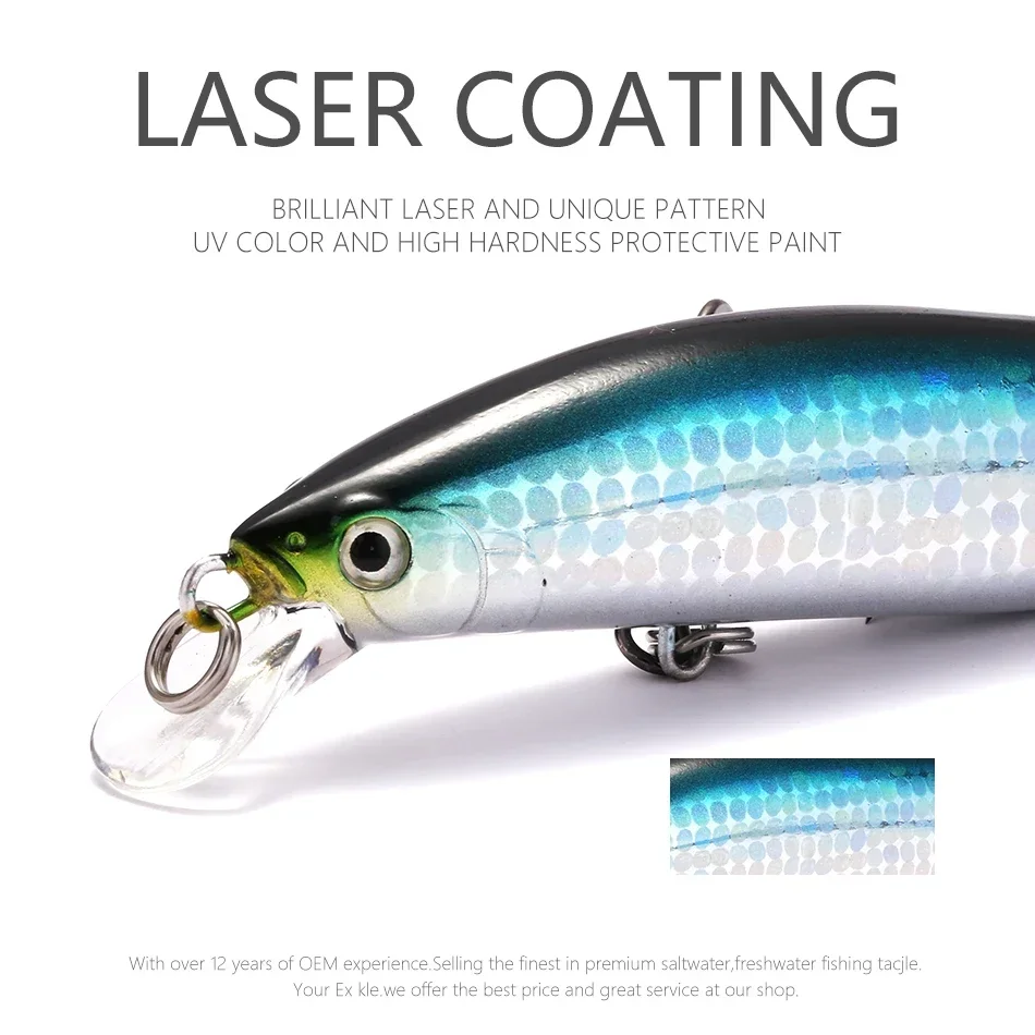 105mm 18g MOOKZZ Mejor Precio Suspensión Minnow RiprizerJerking cebo Señuelos de Pesca cebos artificiales aparejos - imagen 4