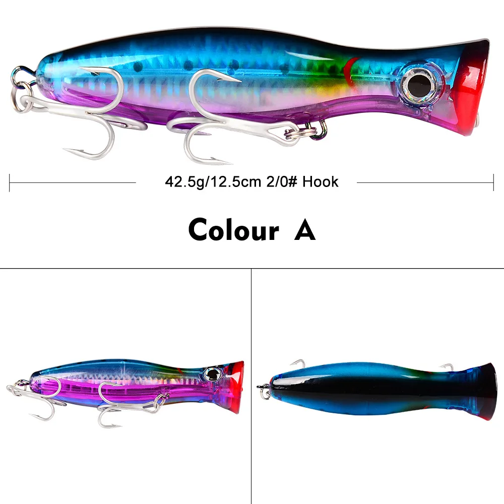 Nuevo cebo Popalua de 6 colores, 13CM43G, cebo duro de plástico flotante, Swinger Artificial, aparejos de pesca de plástico con anzuelo, pesca en el mar - imagen 5