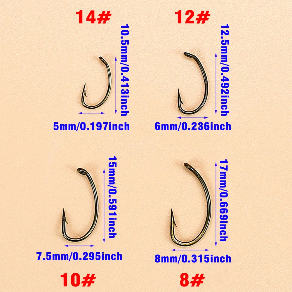 MNFT 100PCS Koolstofstaal Droge Vliegenhaken Vishaak Nimf Scud Midge Caddis Garnalen Vliegbindset Haken - imagen 3