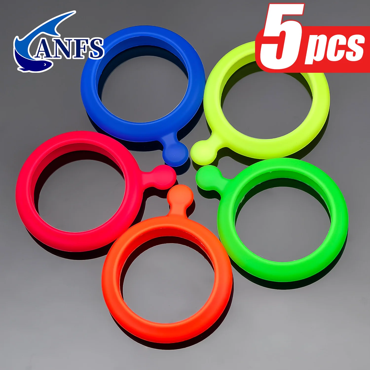 ANFS 5 fundas de silicona para mango de carrete de pesca que protegen su carrete de daños - imagen 2