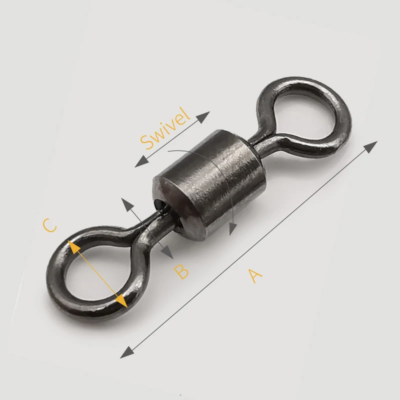 LUREHOLIC 50 piezas fuerte giratorio recubrimiento de níquel negro súper fuerte súper a prueba de óxido - imagen 2